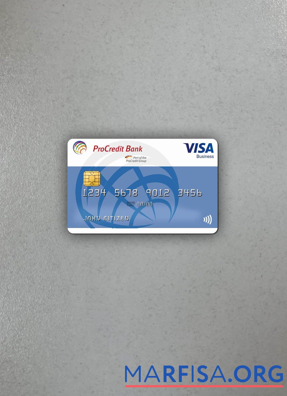 Blank Germany ProCredit Bank VISA Business photolook front template